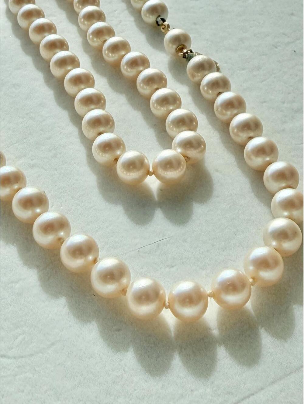 Vintage Marvella Faux Pearl Necklace (Mid-Century / 70s–80s) - Picture 6 of 8
